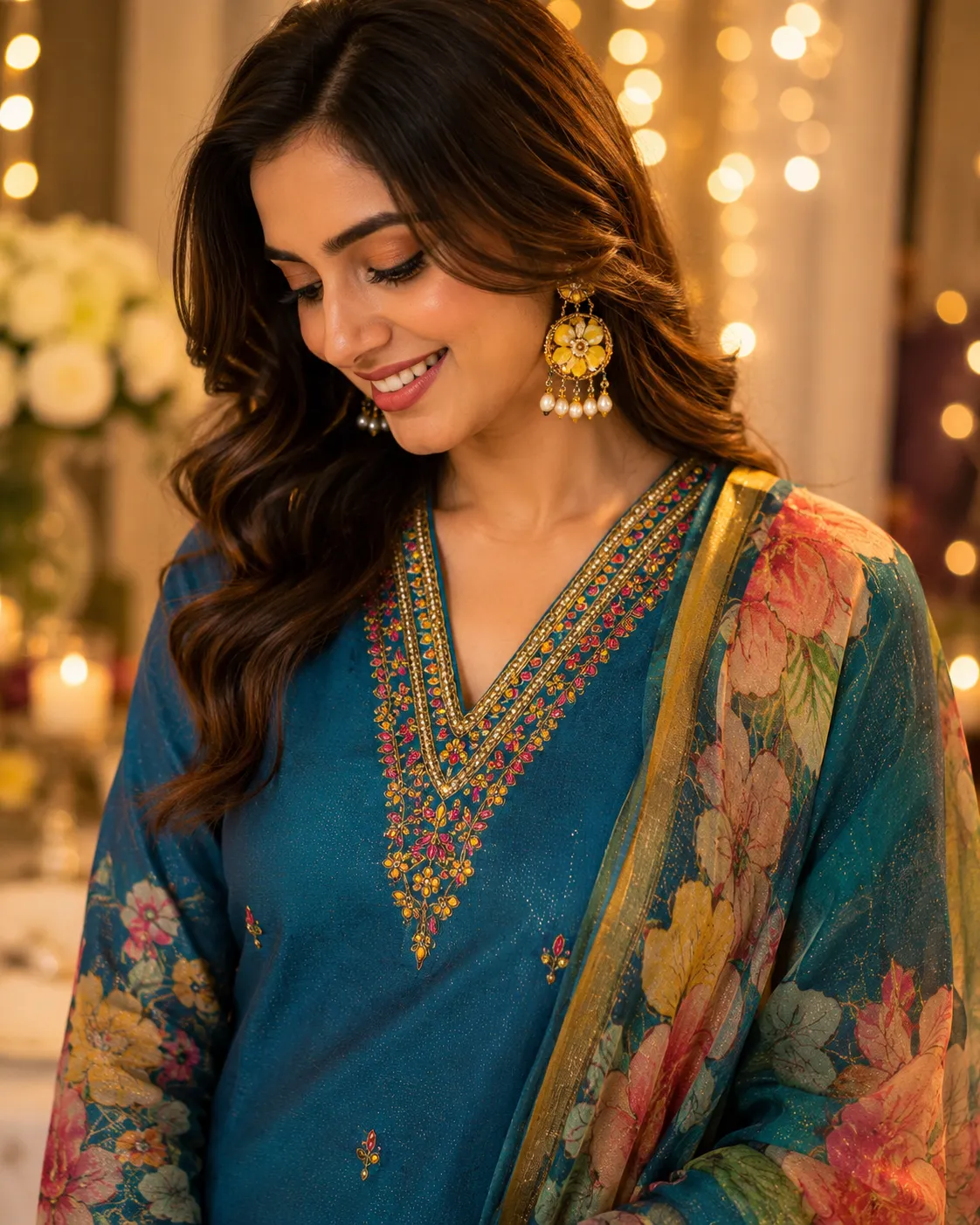 Midnight Bloom Floral Suit Set